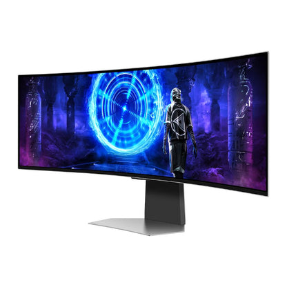 Samsung Odyssey OLED G9 G95SC | 49-Inch Curved Gaming Monitor | Dual QHD 240Hz | 0.03ms | Smart OLED | Height Adjustable Stand
