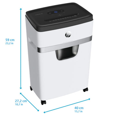 HP OneShred 18CC Cross Cut Paper Shredder | 18-Sheet Capacity | P-4 Security | 25L Bin | Auto Reverse | 450W Motor