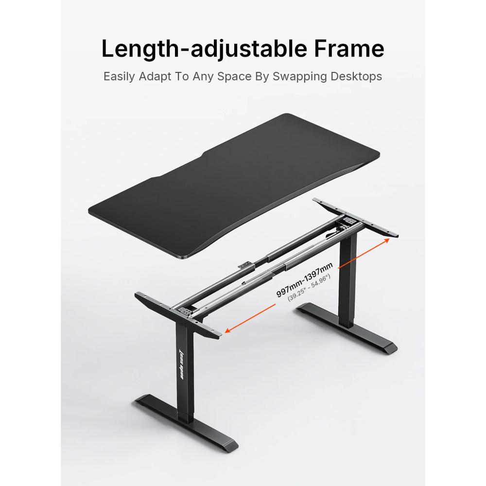 AndaSeat Xtreme Series Electric Height Adjustable Gaming Desk | Single Motor | Ergonomic Standing Desk | Digital Control Panel