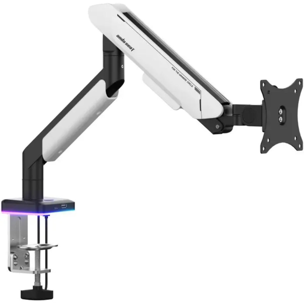 AndaSeat Stealth Pro II Single Monitor Arm | Heavy-Duty Gas-Spring Mount for 17" to 42" Screens