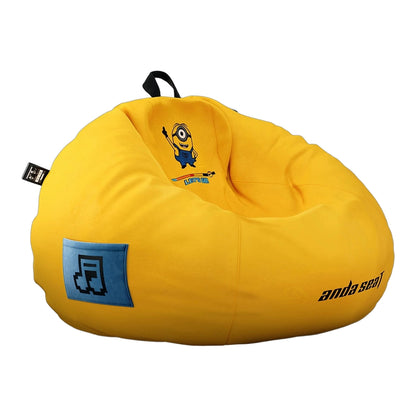 AndaSeat Minions Cloud Bean Bag Gaming Sofa with Footrest | Cat-Resistant Velvet, EPP Beads, Waterproof Cover