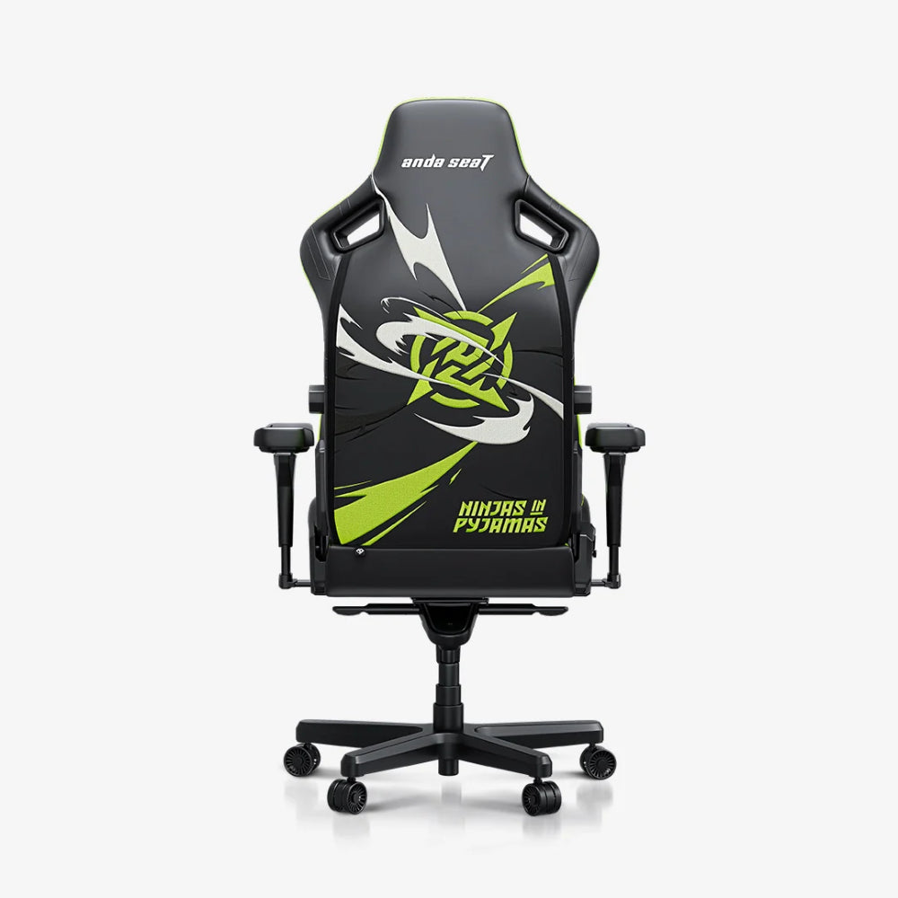 AndaSeat Kaiser 4 NIP Edition XL Gaming Chair | Neon Yellow NIP Design, Pop-Out Lumbar, Magnetic Head Pillow | 5D Armrests