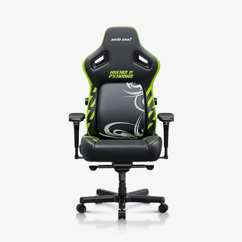 AndaSeat Kaiser 4 NIP Edition XL Gaming Chair | Neon Yellow NIP Design, Pop-Out Lumbar, Magnetic Head Pillow | 5D Armrests