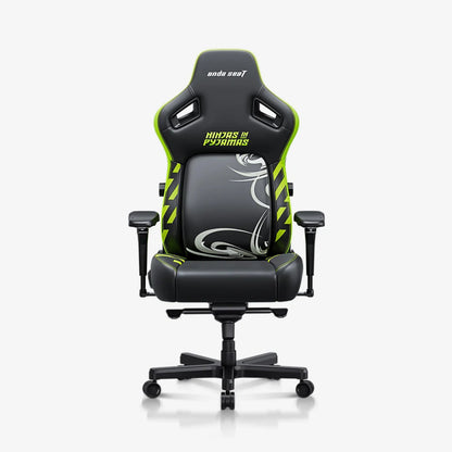 AndaSeat Kaiser 4 NIP Edition XL Gaming Chair | Neon Yellow NIP Design, Pop-Out Lumbar, Magnetic Head Pillow | 5D Armrests