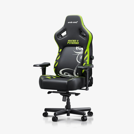 AndaSeat Kaiser 4 NIP Edition XL Gaming Chair | Neon Yellow NIP Design, Pop-Out Lumbar, Magnetic Head Pillow | 5D Armrests