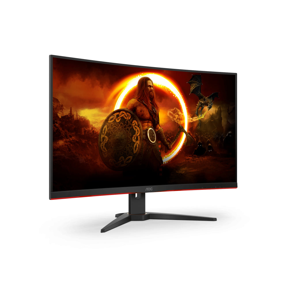 AOC C32G2ZE2 | 31.5" FHD Curved Gaming Monitor, 250Hz, 0.5ms, VA Panel, Adaptive Sync, HDR10