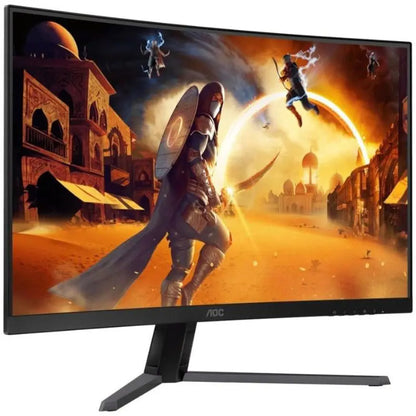 AOC CQ32G4E | 31.5" QHD Curved Gaming Monitor, 180Hz, 0.5ms, HDR10, Adaptive Sync, Fast VA Panel