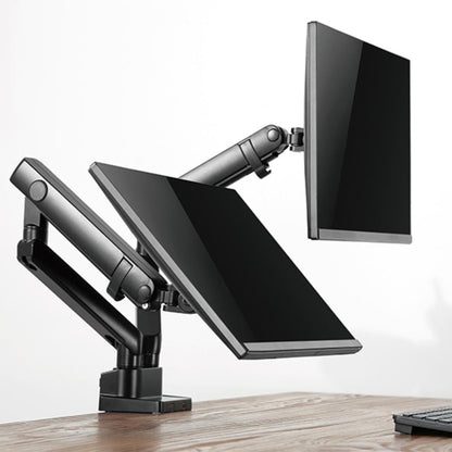 SilverStone ARM25 Dual Monitor Arm | Mechanical Spring | 17"–32" | Dual Display | VESA Mount | Clamp/Grommet