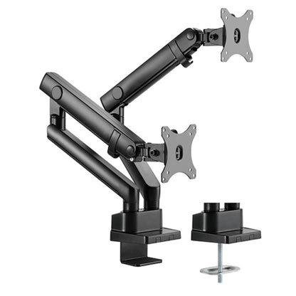 SilverStone ARM25 Dual Monitor Arm | Mechanical Spring | 17"–32" | Dual Display | VESA Mount | Clamp/Grommet