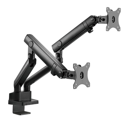 SilverStone ARM25 Dual Monitor Arm | Mechanical Spring | 17"–32" | Dual Display | VESA Mount | Clamp/Grommet