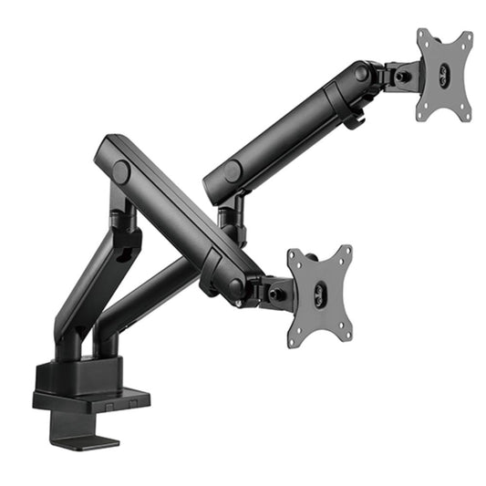 SilverStone ARM25 Dual Monitor Arm | Mechanical Spring | 17"–32" | Dual Display | VESA Mount | Clamp/Grommet