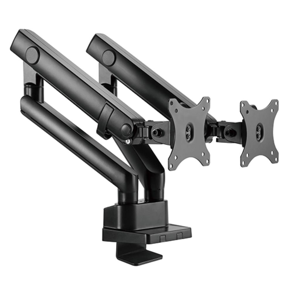 SilverStone ARM25 Dual Monitor Arm | Mechanical Spring | 17"–32" | Dual Display | VESA Mount | Clamp/Grommet