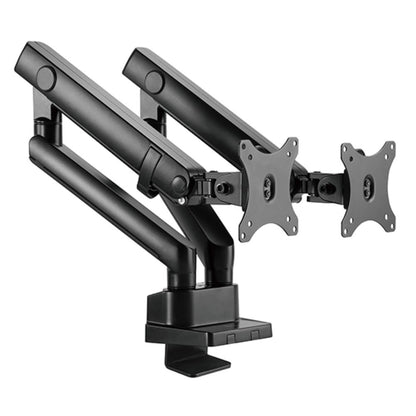 SilverStone ARM25 Dual Monitor Arm | Mechanical Spring | 17"–32" | Dual Display | VESA Mount | Clamp/Grommet