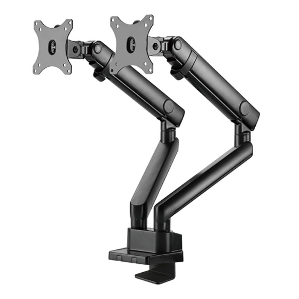 SilverStone ARM25 Dual Monitor Arm | Mechanical Spring | 17"–32" | Dual Display | VESA Mount | Clamp/Grommet