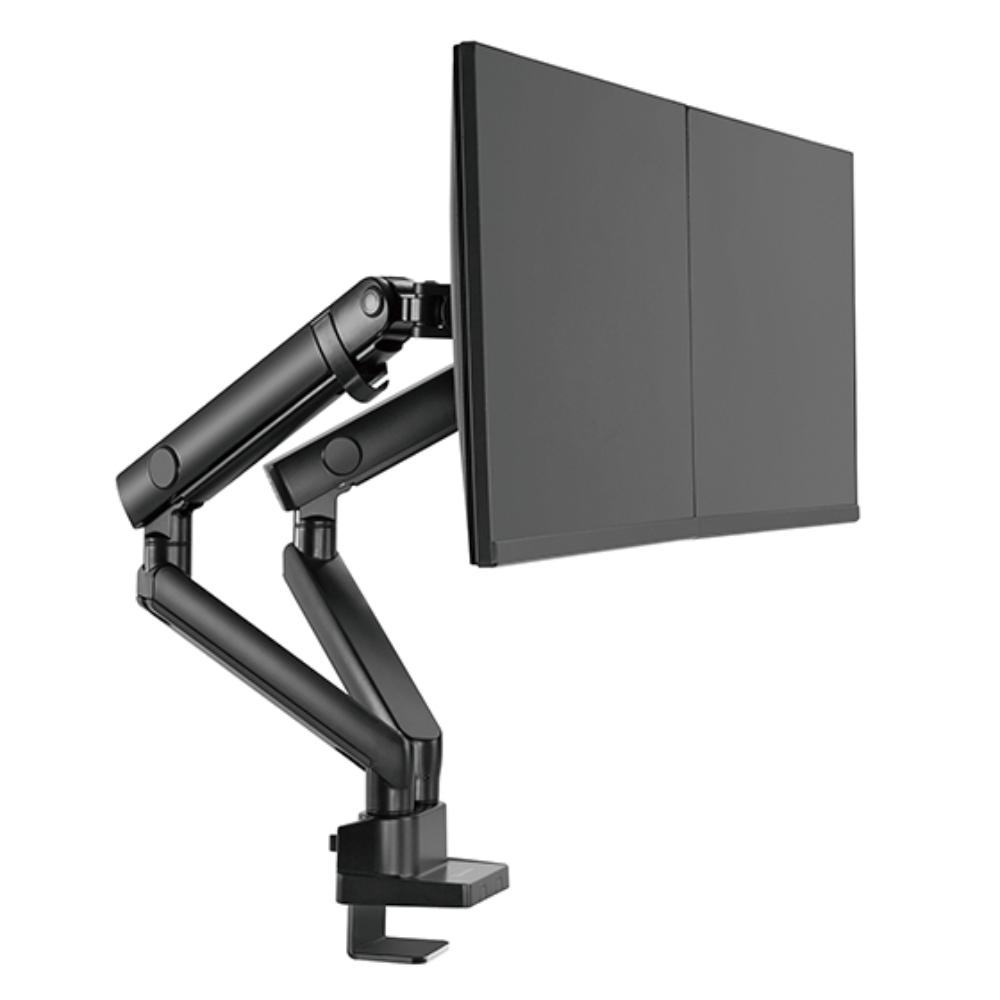 SilverStone ARM25 Dual Monitor Arm | Mechanical Spring | 17"–32" | Dual Display | VESA Mount | Clamp/Grommet