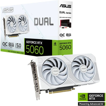 ASUS Dual GeForce RTX™ 5060 OC Edition 8GB GDDR7 Graphics Card | Dual Fans | PCIe 5.0 | DLSS 4 | Ray Tracing