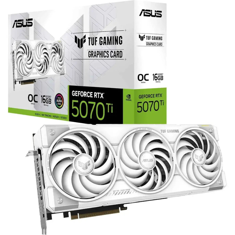 ASUS TUF Gaming GeForce RTX 5070 Ti 16GB White Edition | NVIDIA Ada Lovelace Architecture