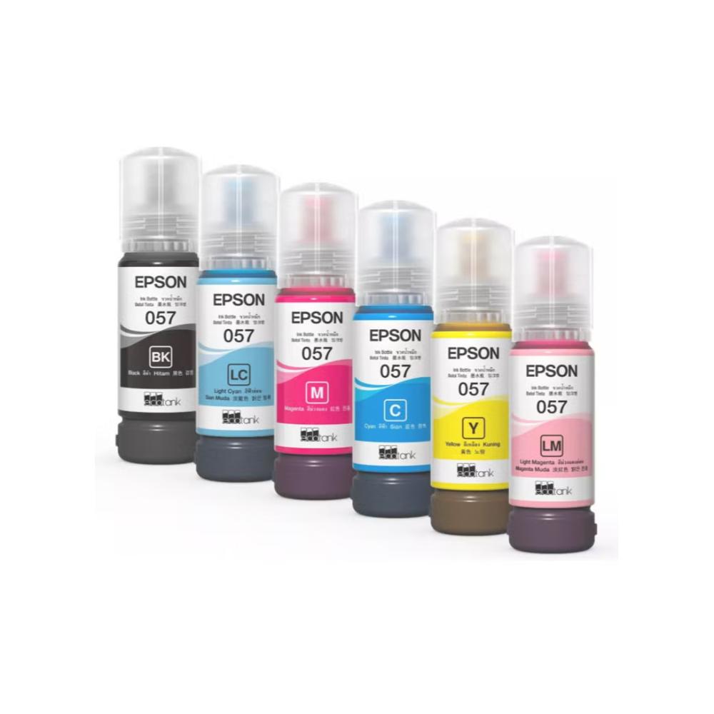 Epson 057 Ink Bottle 6-Color Pack Set | For Epson L8050 & L18050 Photo Printers