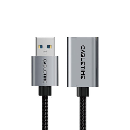 CABLETIME CA17 USB 3.0 A Male to Female Extension Cable | 0.5m – 3m | 5Gbps Speed | Aluminum Shell & Braided Jacket