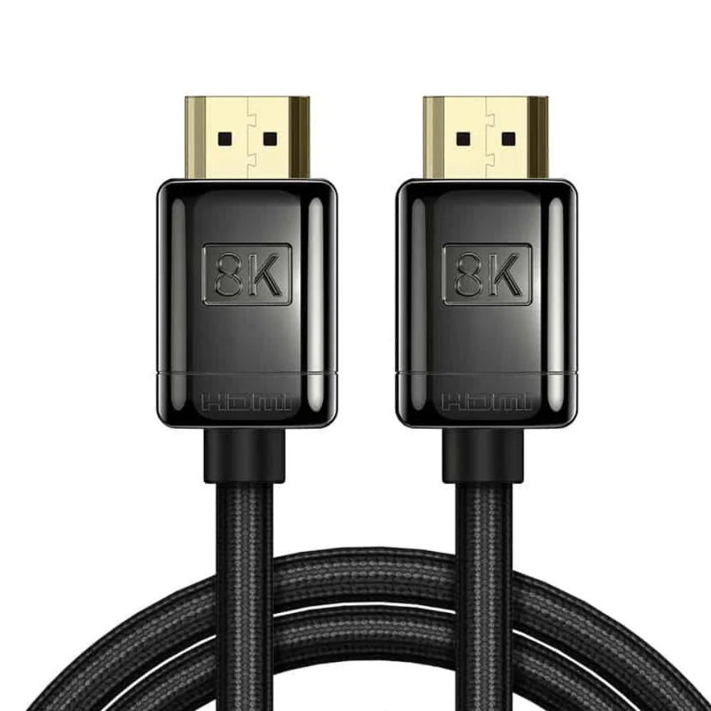 Baseus 8K HDMI Cable | 3 Meter | HDMI 2.1 | 48Gbps | Zinc Alloy | Braided | Black