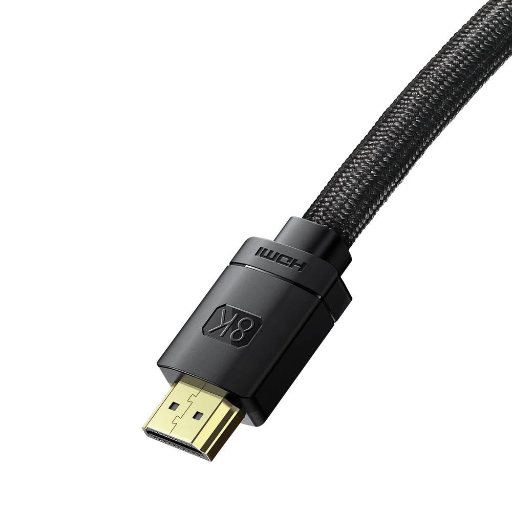 Baseus 8K HDMI Cable | 3 Meter | HDMI 2.1 | 48Gbps | Zinc Alloy | Braided | Black