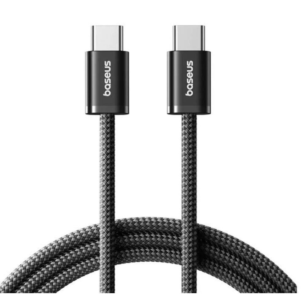 Baseus Dynamic Series 4 | USB-C to USB-C Cable | 100W PD Fast Charging | 480Mbps Data | Reinforced Connectors | Braided | 2 Meter | Black | For Laptops, Tablets, USB-C Phones, Power Banks