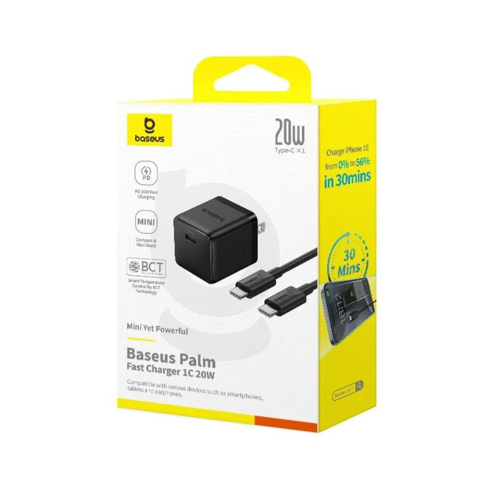 Baseus Palm Series PD 20W Fast Charger | Model: P10111609113-01 | USB-A + Type-C Outputs