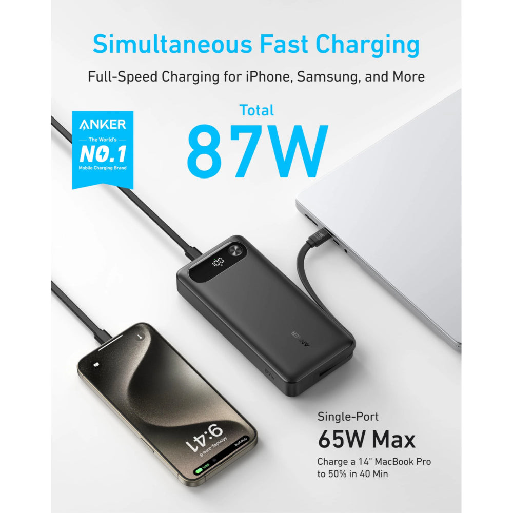 Anker A1383 Power Bank 20000mAh 87W | Fast Charging Laptop & Mobile Portable Charger Pakistan