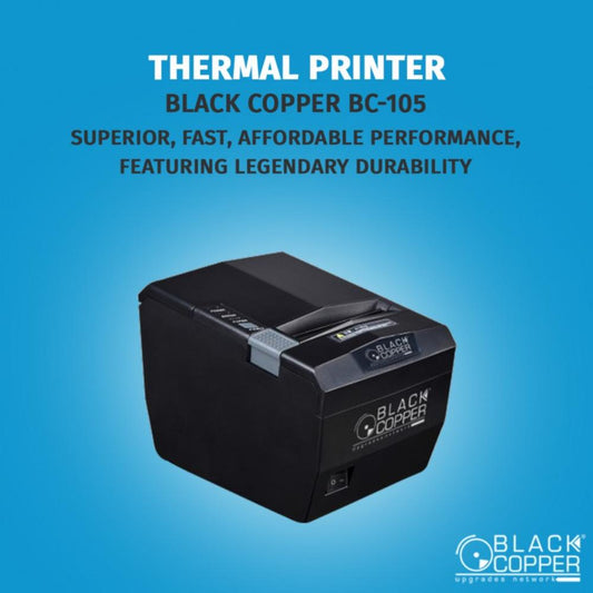 Black Copper BC-105 Thermal Receipt Printer | 80mm | 250mm/s | USB + Serial + Ethernet | ESC/POS Compatible