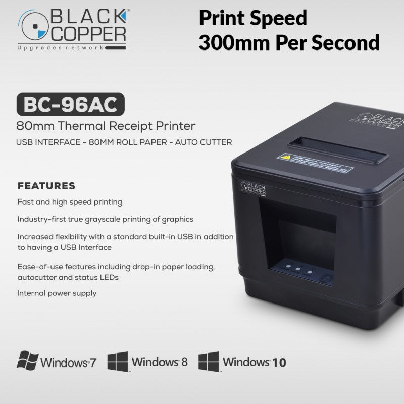 Black Copper BC-96AC | 80mm Thermal Receipt Printer With Auto Cutter