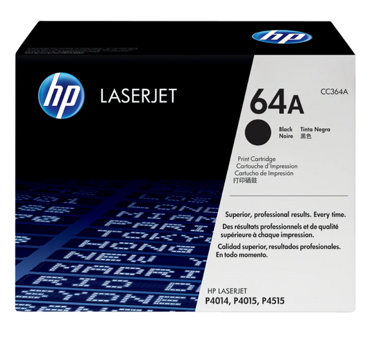 HP 64A سیاہ اصلی لیزر جیٹ ٹونر کارتوس (CC364A)