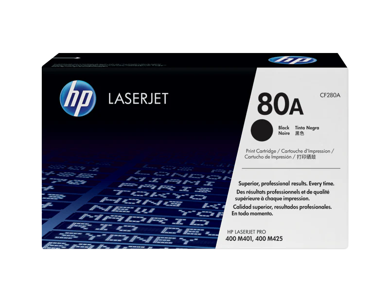 HP 80A Black Original LaserJet Toner Cartridge | CF280A