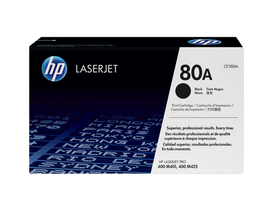 HP 80A Black Original LaserJet Toner Cartridge | CF280A