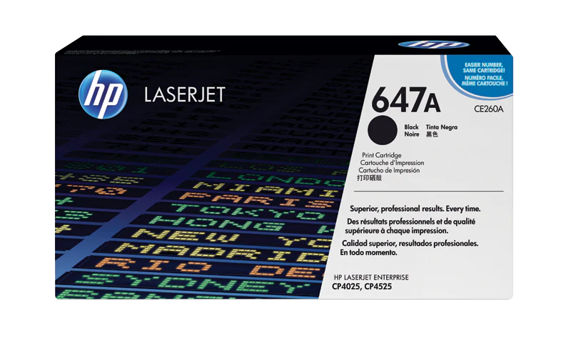 HP 647A Black Original LaserJet Toner Cartridge | CE260A