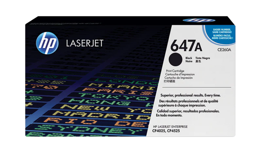 HP 647A Black Original LaserJet Toner Cartridge | CE260A