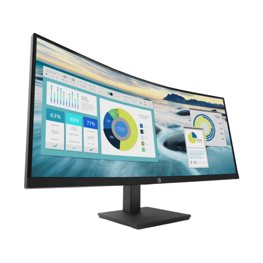 Hp Viewing Session HP P34hc G4 | WQHD USB-C Curved Monitor | Immersive Viewing with Advan ...