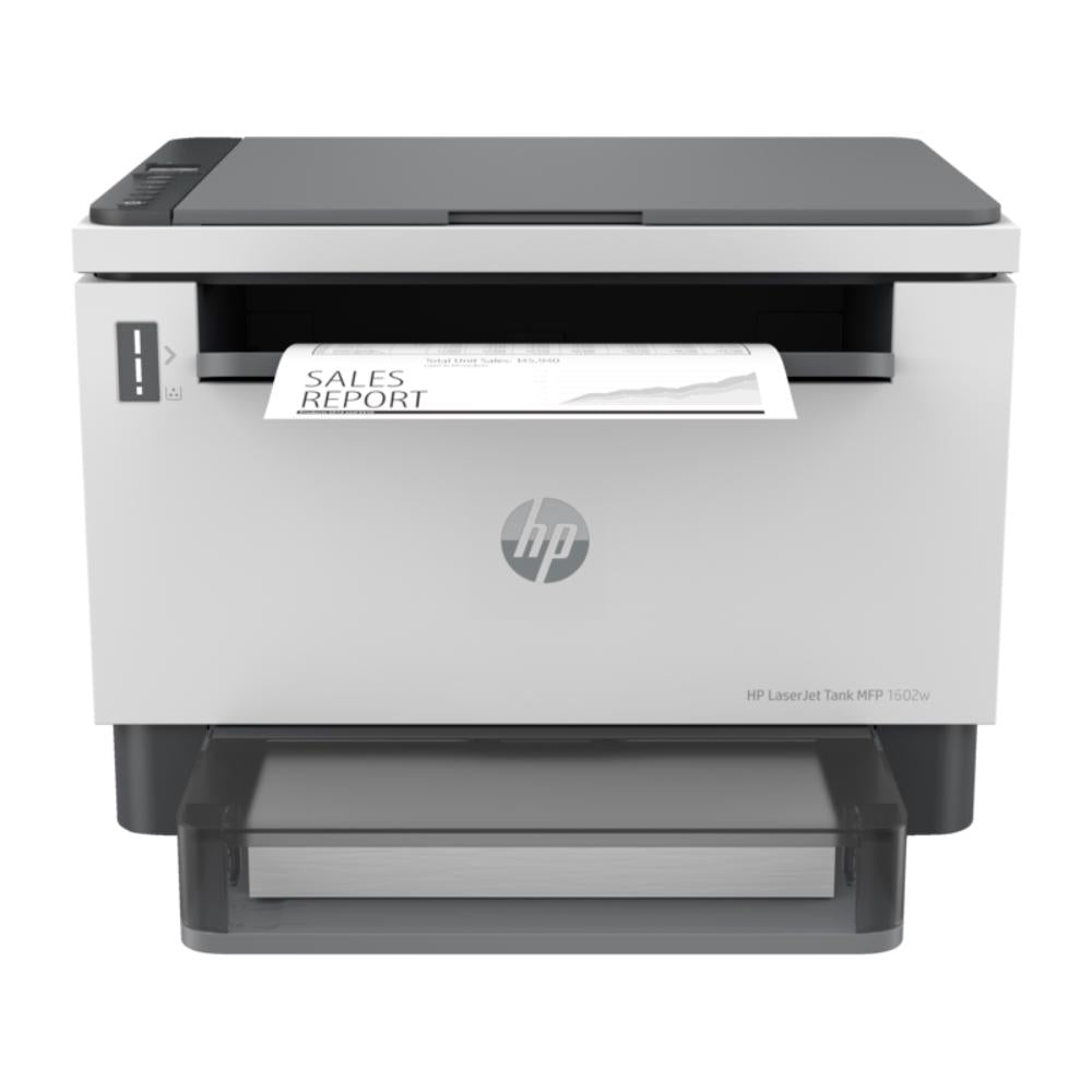 HP LaserJet Tank MFP 1602w | Print, Copy, Scan | Up to 22ppm | 5000-Page Pre-Filled Toner | Wi-Fi | 600×600 dpi | Dual-Band Wireless