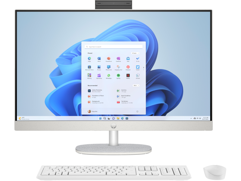 HP All-in-One PC 27-cr0043d | Intel Core i7-1355U | 16GB RAM | 512GB SSD | 27” FHD Touch IPS | Intel Iris Xe Graphics | Win 11 | Shell White