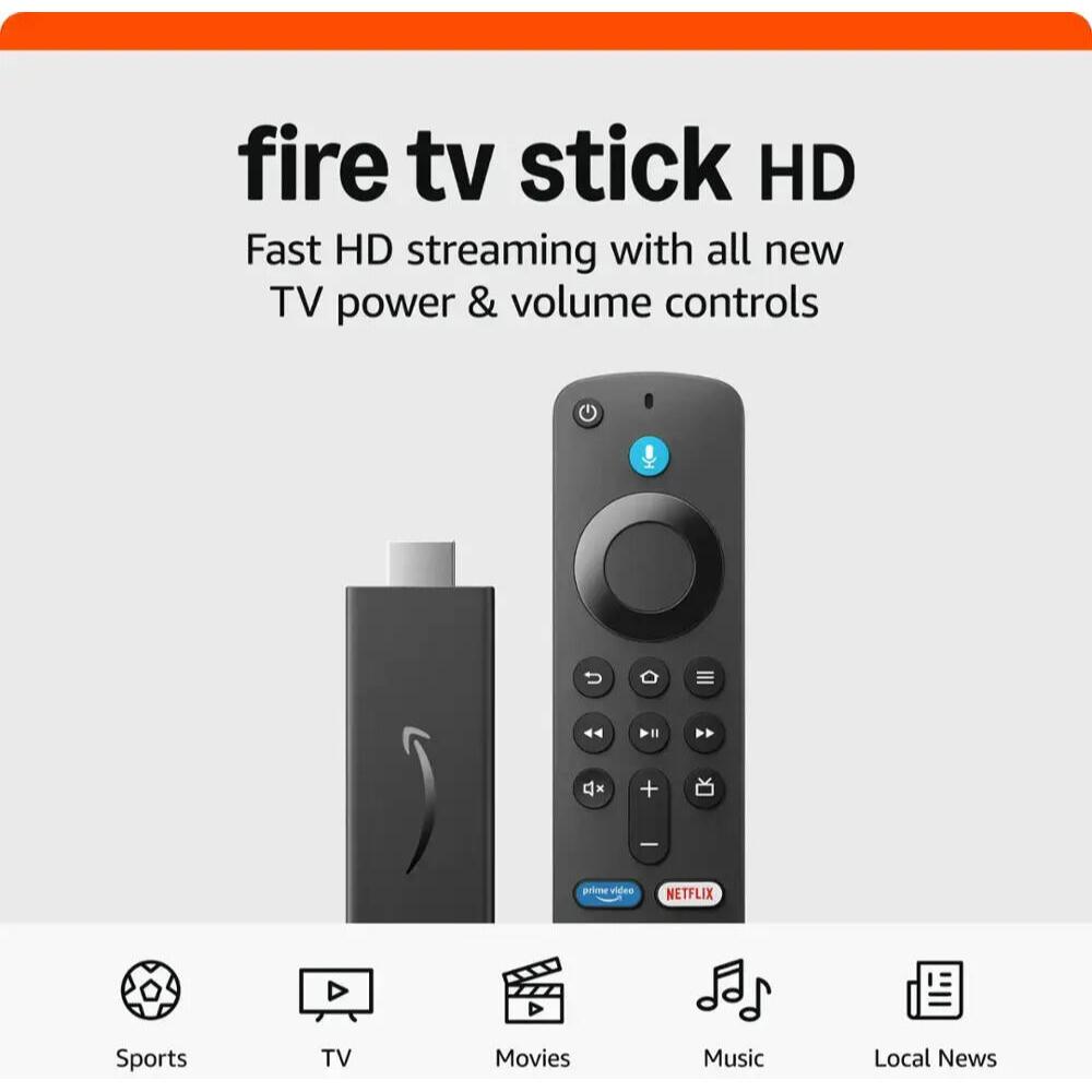 Amazon Fire TV Stick HD | Full HD Streaming | Alexa Voice Remote | 8GB Storage
