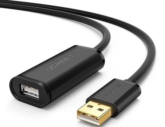 UGREEN 10323 | USB 2.0 Active Extension Cable | Type-A Male to Type-A Female | 10M / 15M | Signal Booster Chip | Stable 480Mbps Transfer | For PC, Printer, Webcam, USB Hub