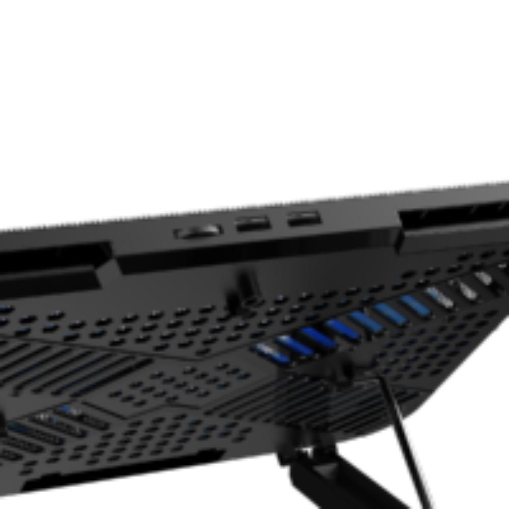 Rapoo CF200 Laptop Cooling Pad | Dual 100mm Cooling Fans | 6 Adjustable Angles | Quiet Operation | Up to 14-Inch Laptops