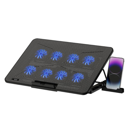 Rapoo CF300 Laptop Cooling Pad | 8 Cooling Fans | 7 Adjustable Angles | Up to 17-Inch Laptops