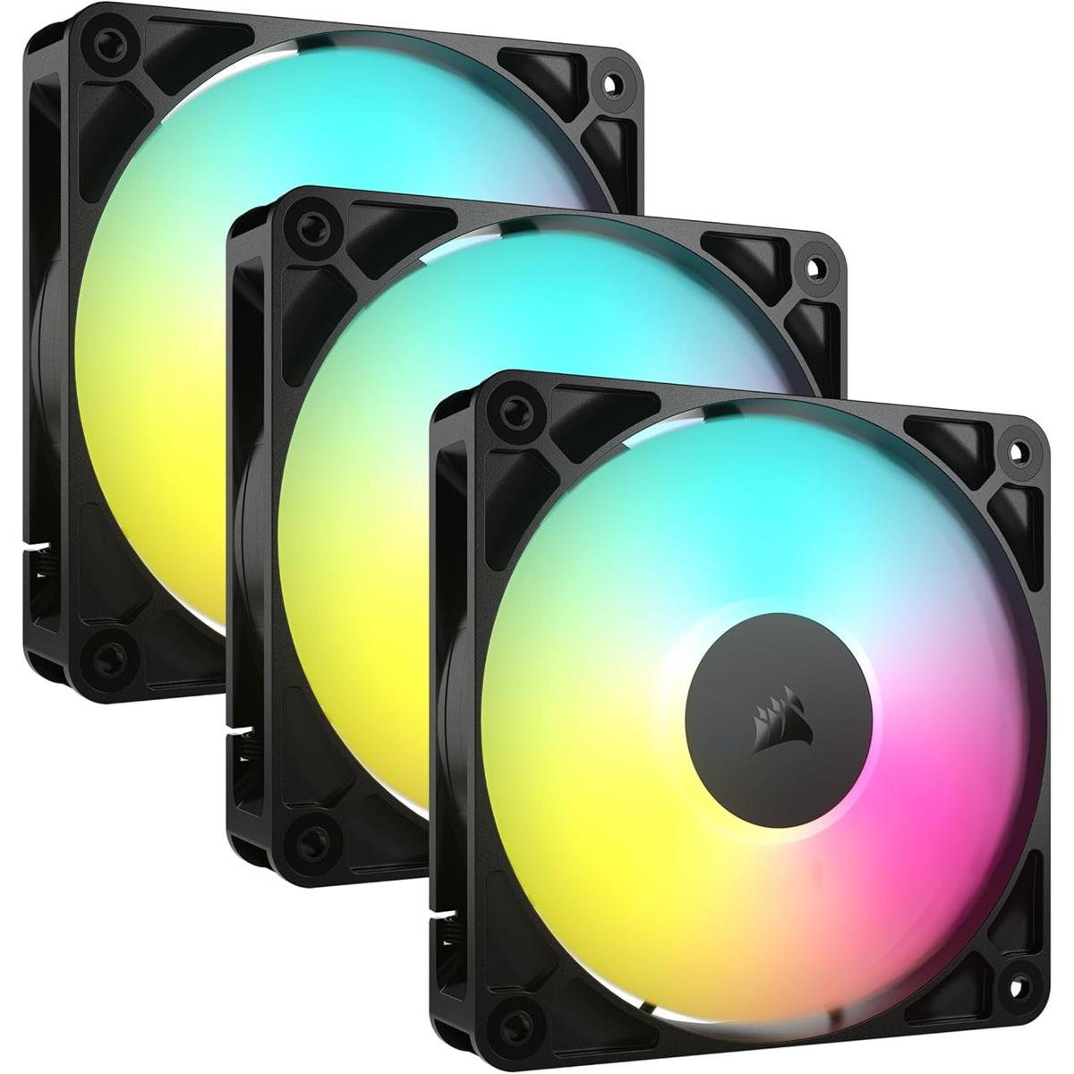 Corsair RS120 ARGB 120mm PWM Fans – Triple Pack | Smart Cooling with Streamlined RGB and Cable Management