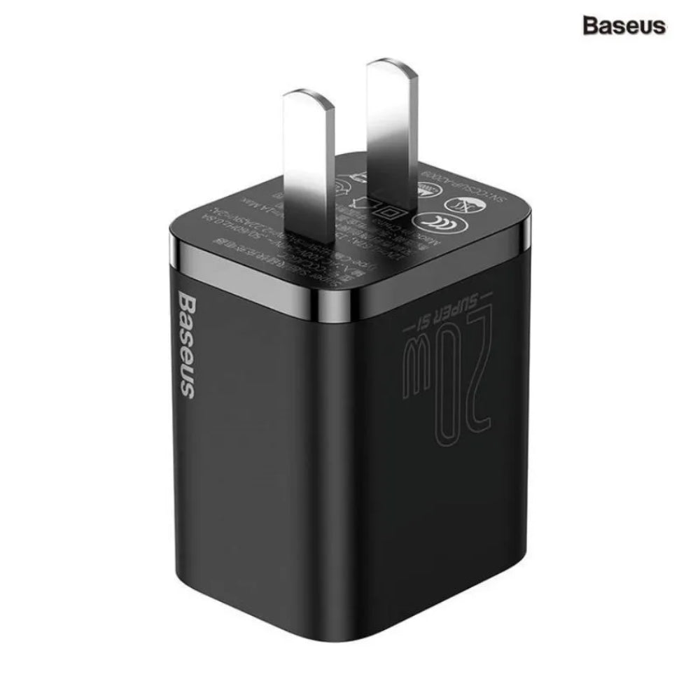 BASEUS SI | 20W Fast Charger (USB‑C, CN Pin, White) – Model CCSUP‑A02