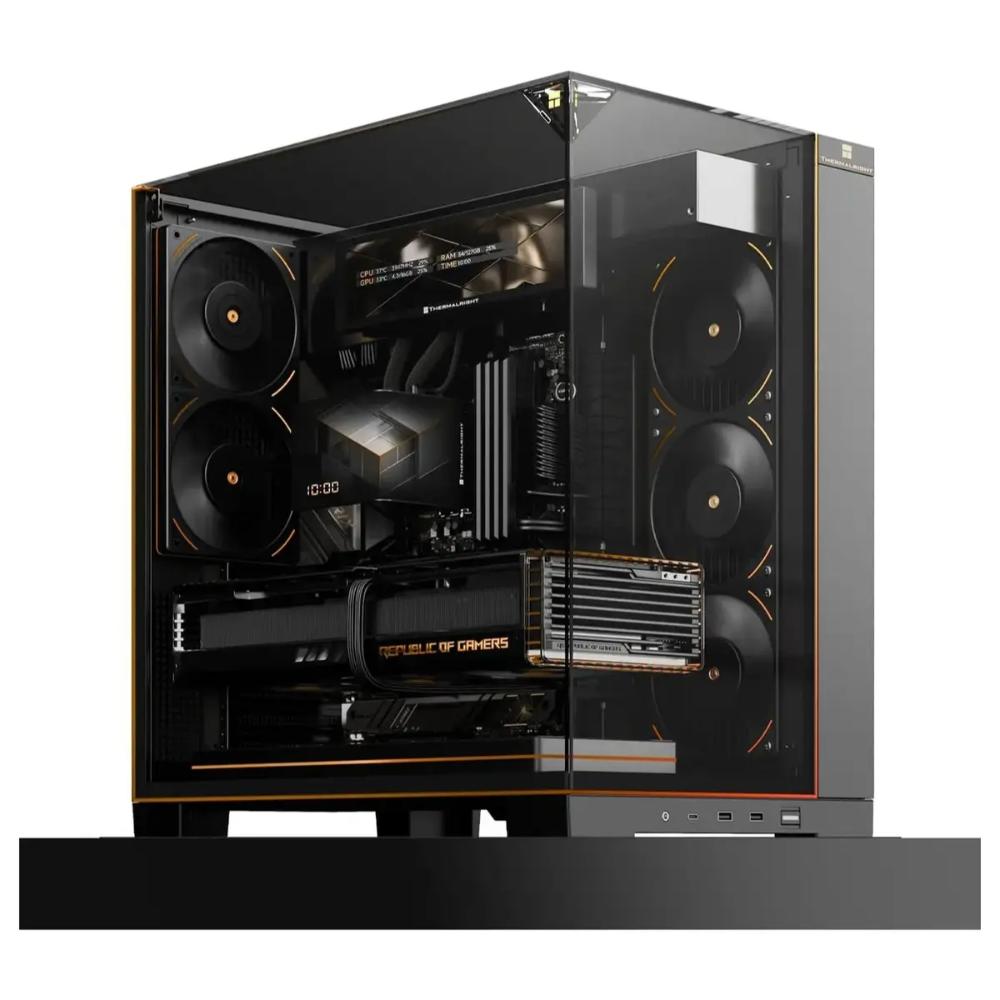 Thermalright A70 Vision ATX Gaming Case White | 270° Panoramic Glass | 9.16-inch LCD Display | 8x 120mm Fan Mounts | 420mm+ GPU Support | Type-C 10Gbps