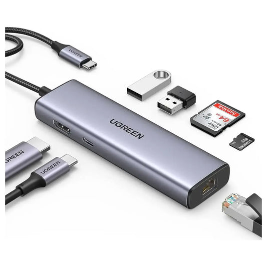 UGREEN 90568 7‑in‑1 USB‑C Multifunction Adapter | Professional Multi‑Port Expansion Hub