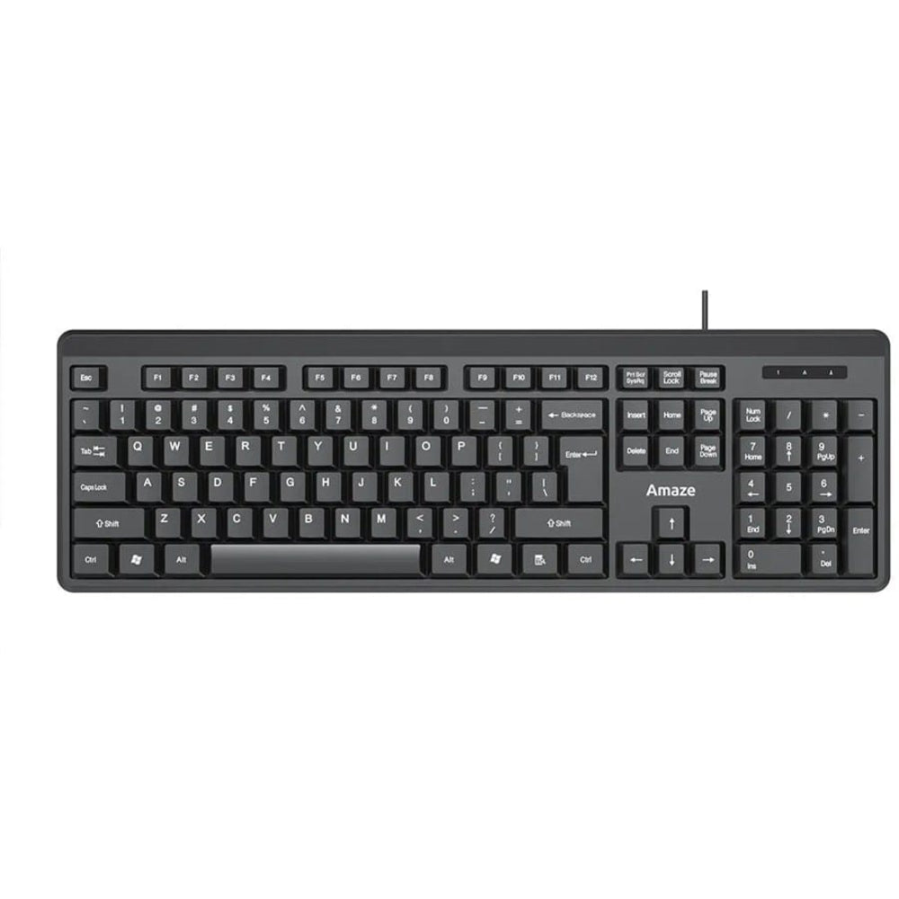 Amaze Probus A732 Wired Keyboard | Super Smooth Typing | Quiet Keystrokes | Ergonomic Typing Angle | USB 2.0