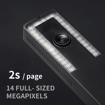 CZUR Aura | 14MP Book & Document Scanner | A3 Scanning | 2-Second Dual-Page Scan | Curve Flattening | 2" TFT Preview Screen | ABBYY OCR (180+ Languages) | Smart Lamp