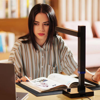 CZUR Shine Ultra | 13MP Book & Document Scanner | A3/A4 Scanning | 1-Second Dual-Page Scan | Curve Flattening | ABBYY OCR (180+ Languages) | Foldable Design | USB Powered