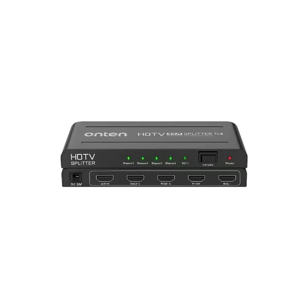 Onten CS144S | 1×4 HDMI Splitter | 4K@30Hz | HDMI 1.4 | HDCP 1.4 | Plug & Play | For TVs, Projectors, Monitors, Set-Top Boxes, Consoles, Laptops